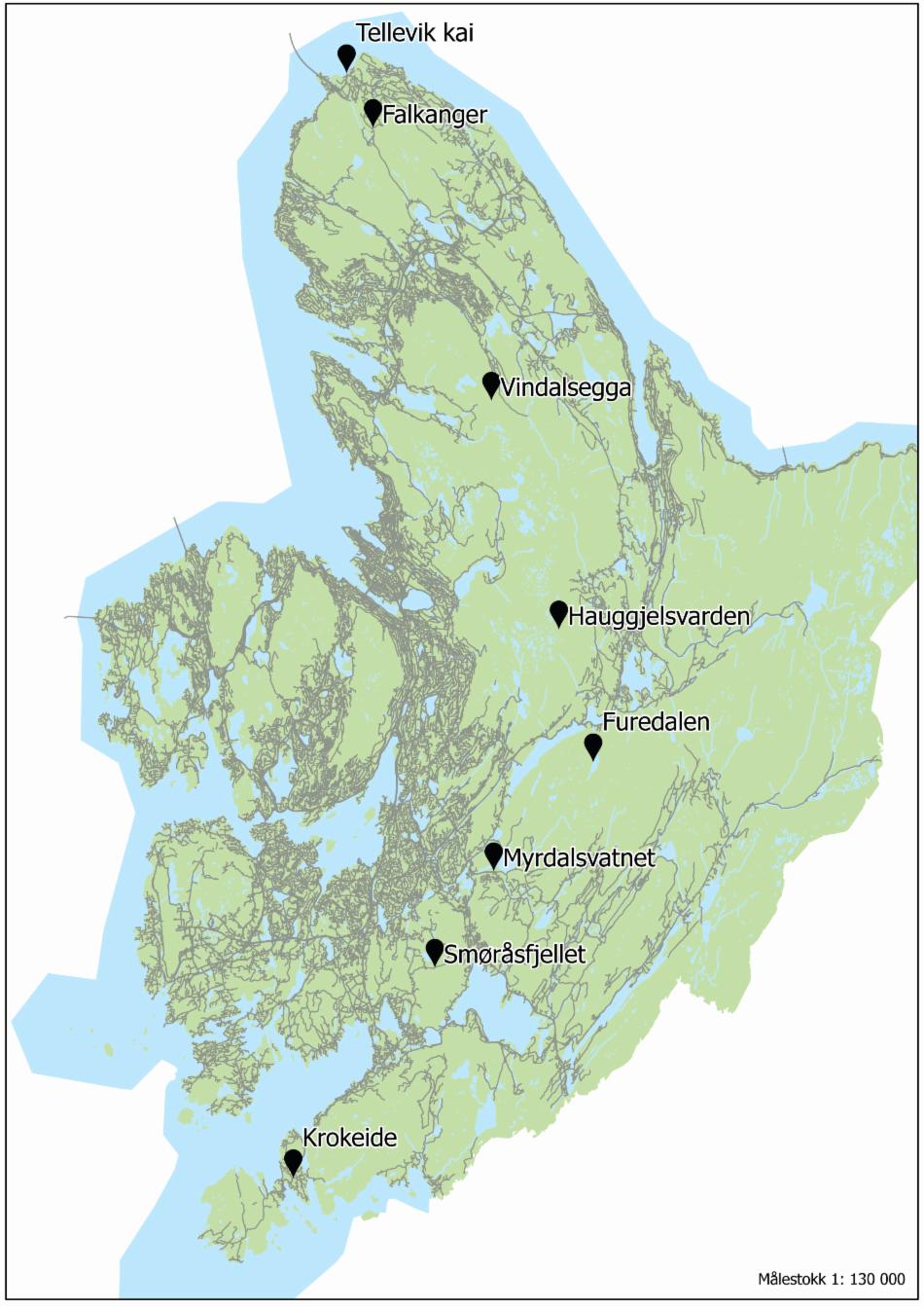 Kart over Jubileumsstien 